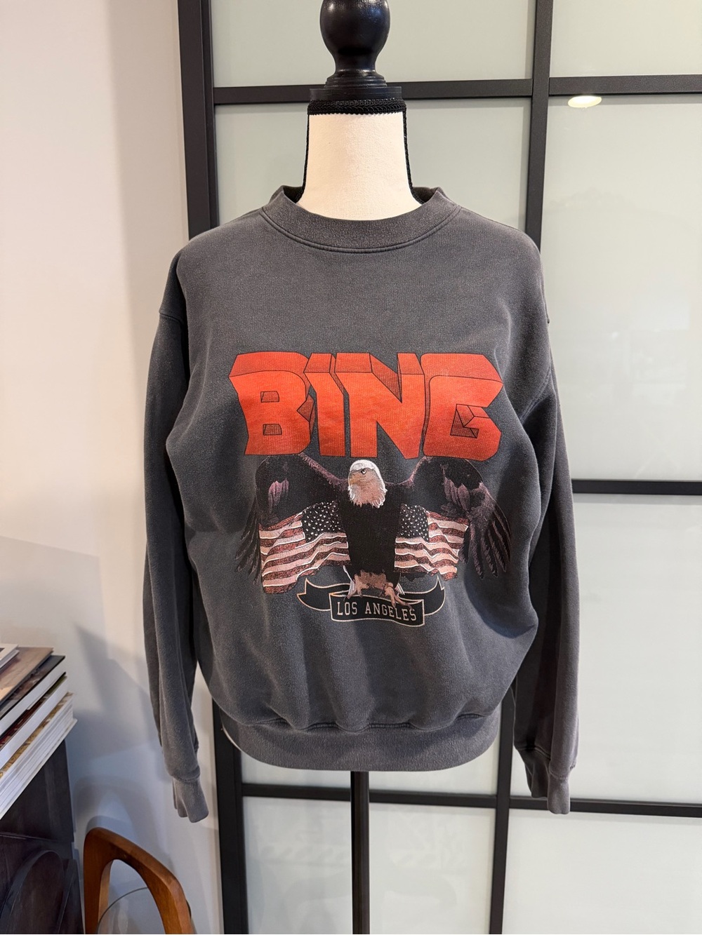 Anine Bing Vintage Sweatshirt - Charcoal XS